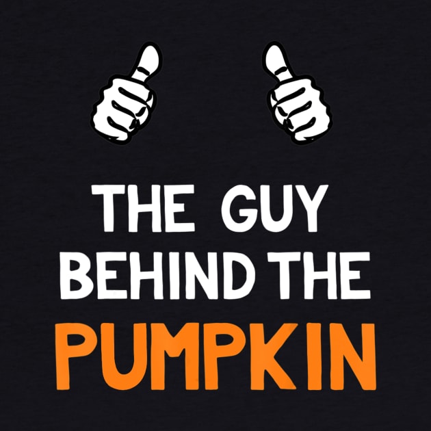 Mens Guy Behind The Pumpkin Funny Halloween Pregnancy Shirts Men by williamarmin